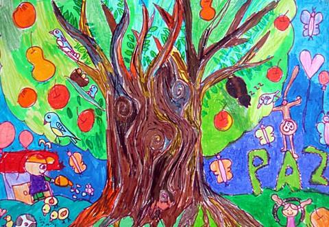 三年级美术神奇的大树图片