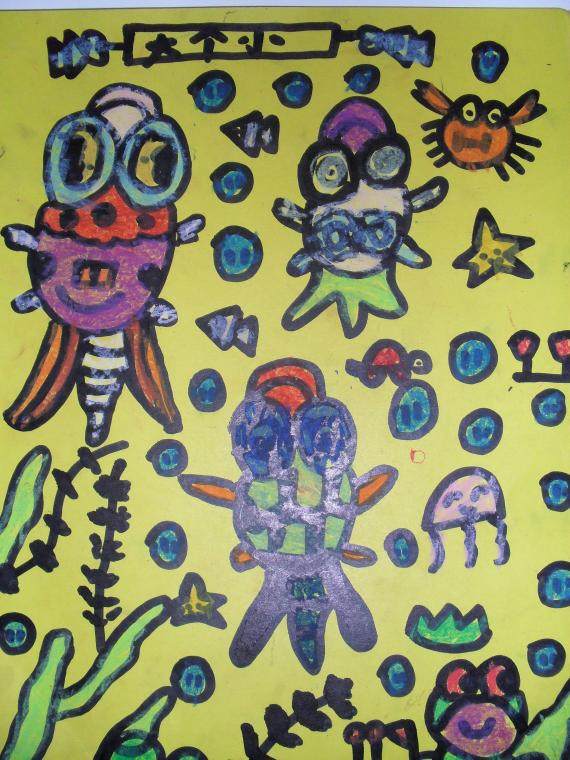 儿童画《海底世界》