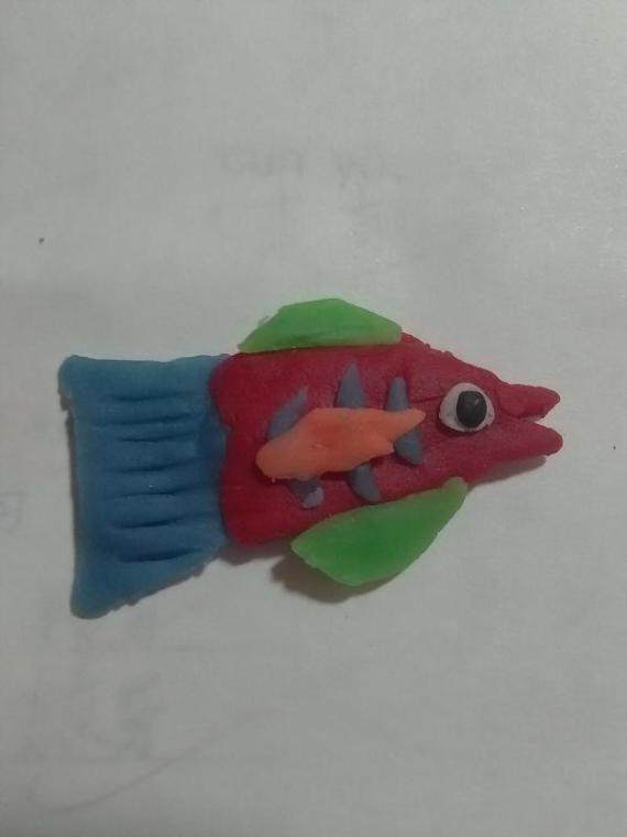 橡皮泥手工制作小鱼儿