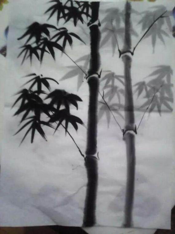 水墨画《竹子》