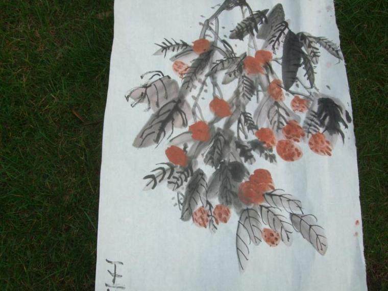 毛笔画——荔枝