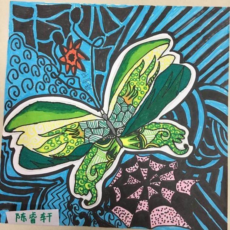 蝴蝶花纹