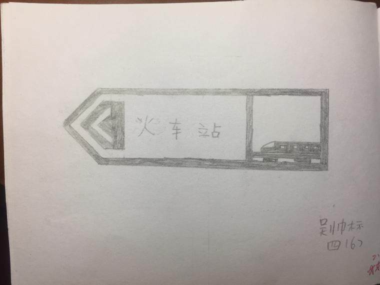 路牌——火车站