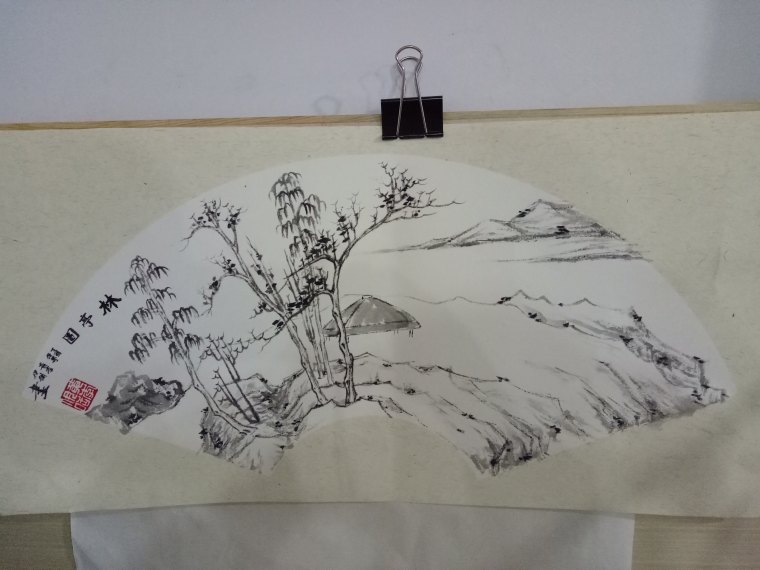 国画《林亭图》