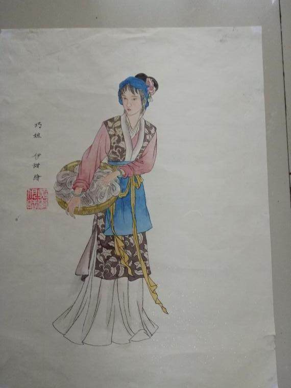 国画《巧姐》