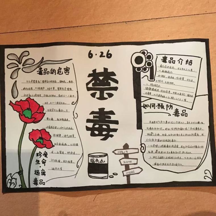 学校（禁毒日）宣传小报